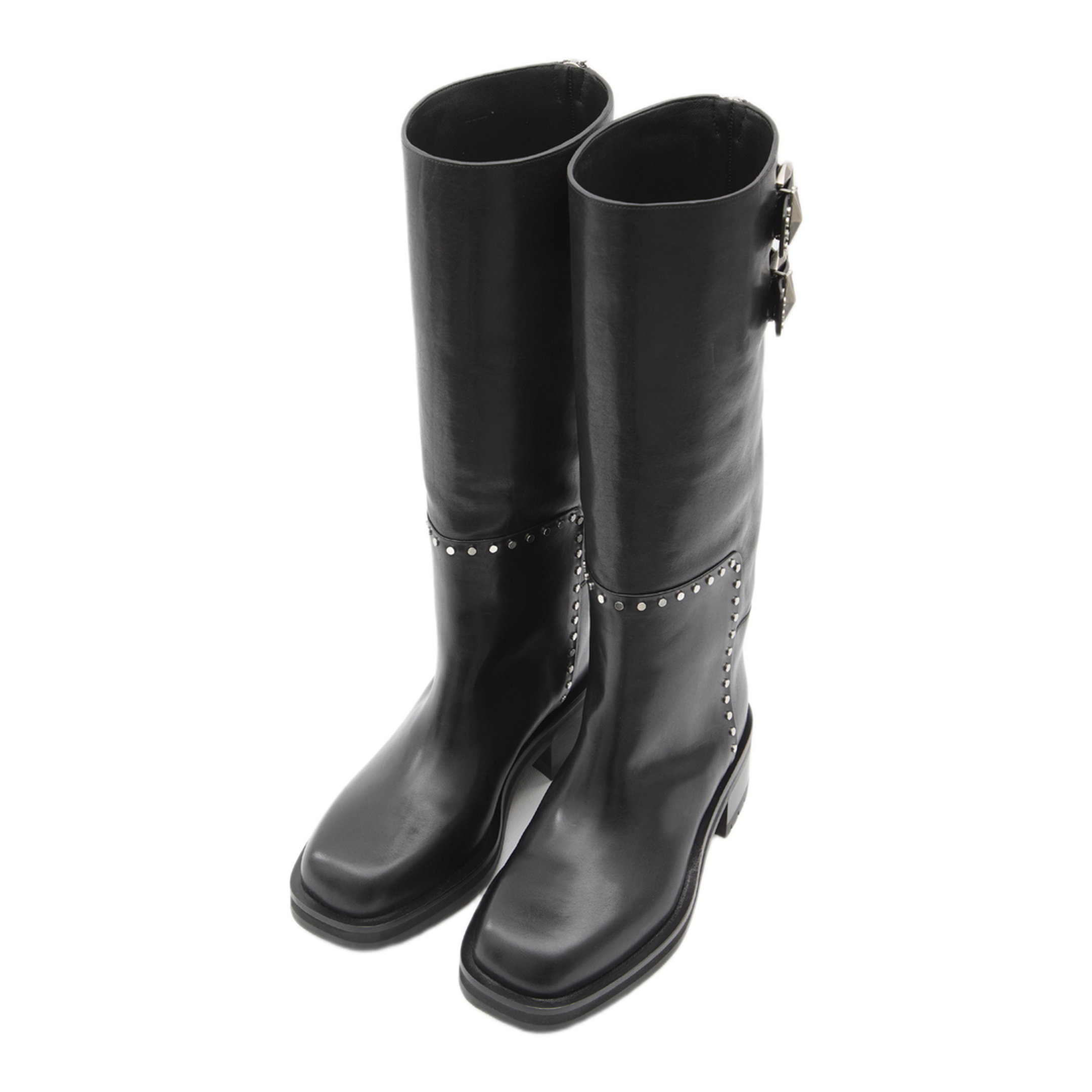 MAYFEYR - Jimmy Choo - Brooklyn Boots Calfskin Leather - BROOKLYNKB50UMJBLACKSILVER
