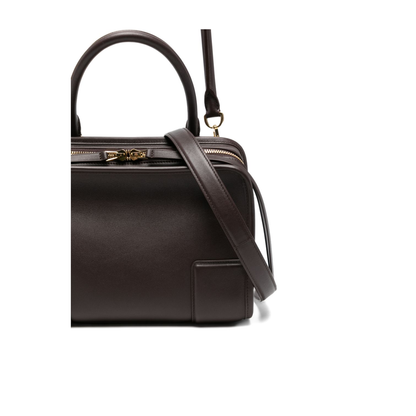 Amazona Small Calfskin Handbag - Dark Chestnut