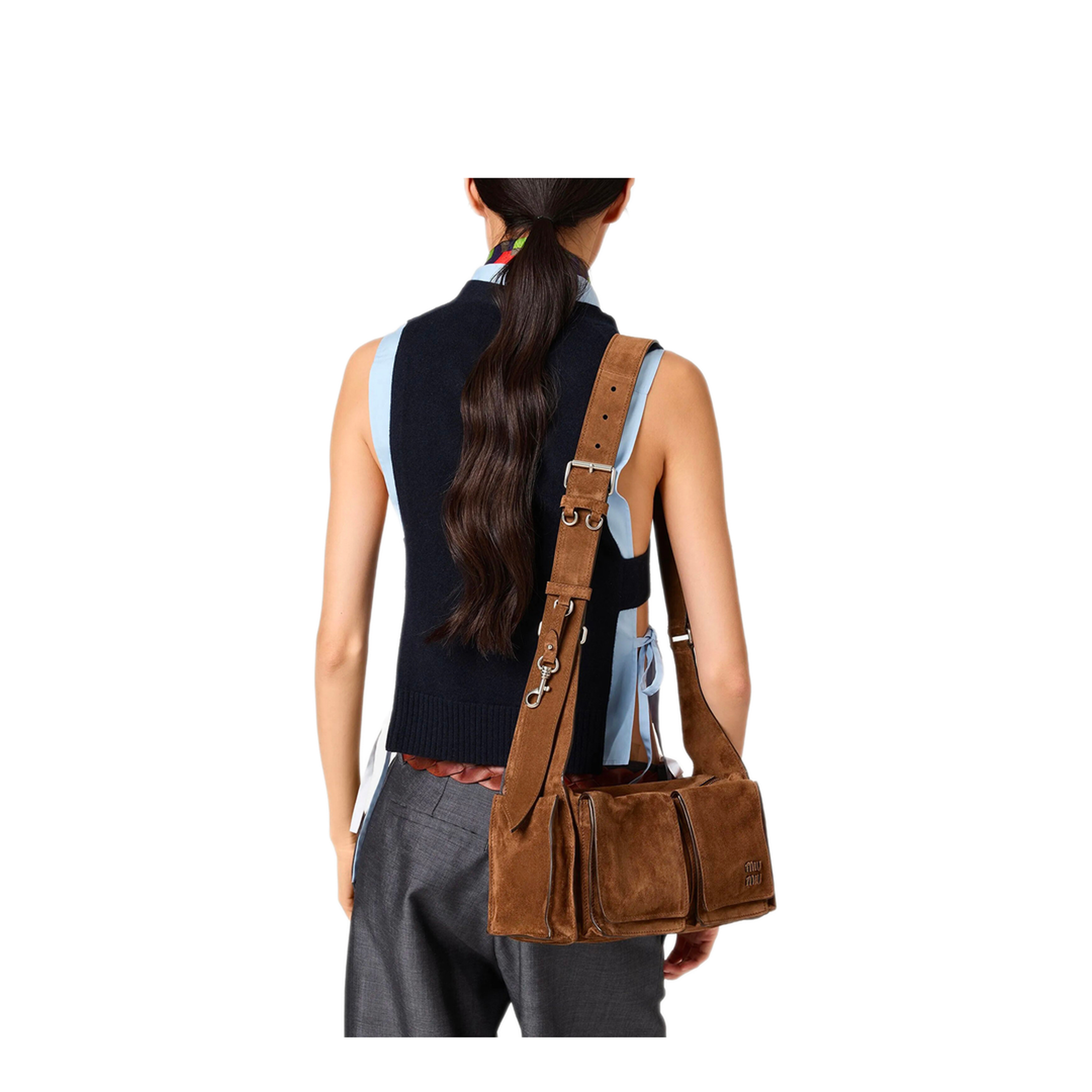 MAYFEYR - MIUMIU - Utilitarian Suede Shoulder Bag - 5BC205VPOO2CSSF0324