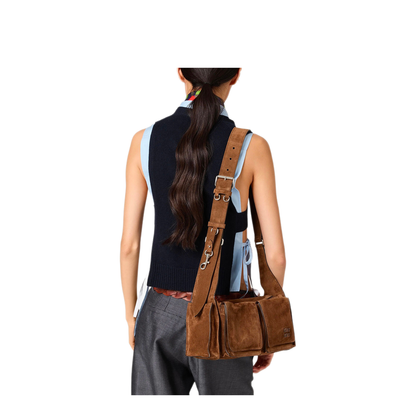 MAYFEYR - MIUMIU - Utilitarian Suede Shoulder Bag - 5BC205VPOO2CSSF0324