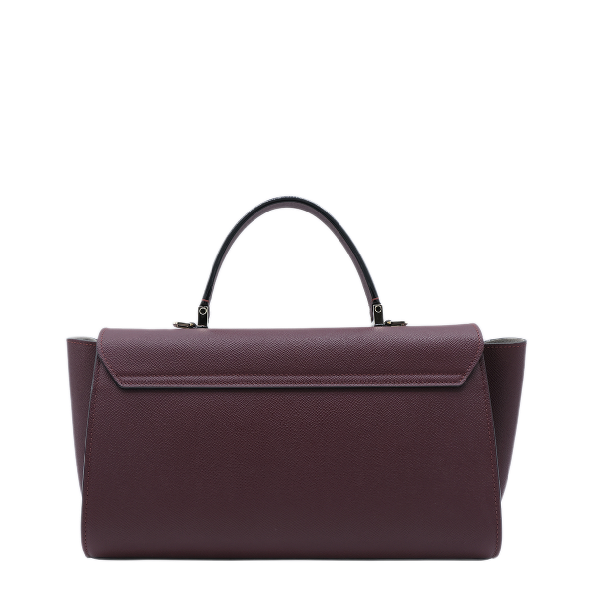 Iside Editor Medium Calf Leather Top Handle Bag - Claret Red