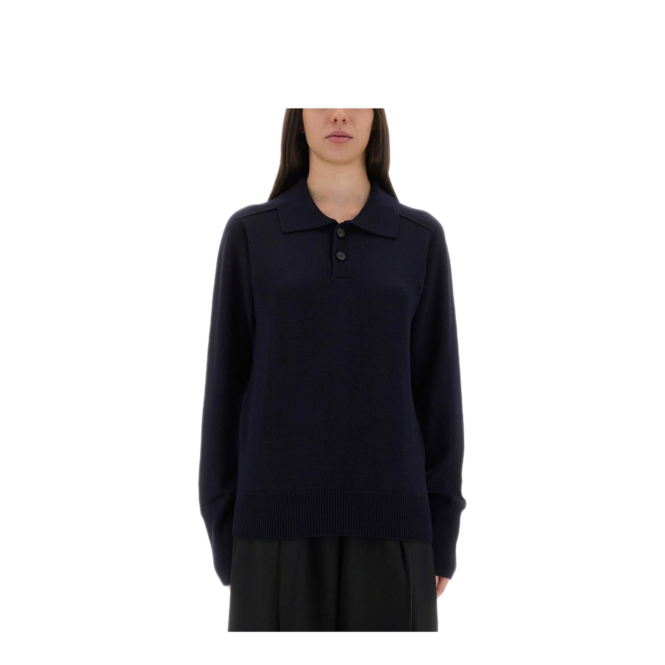 MAYFEYR - Studio Nicholson - Inverness Shirt With Polo Collar - SARKSN1503NAVY