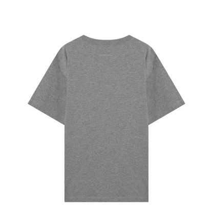 Grey Mélange Cotton T-Shirt with Gloves
