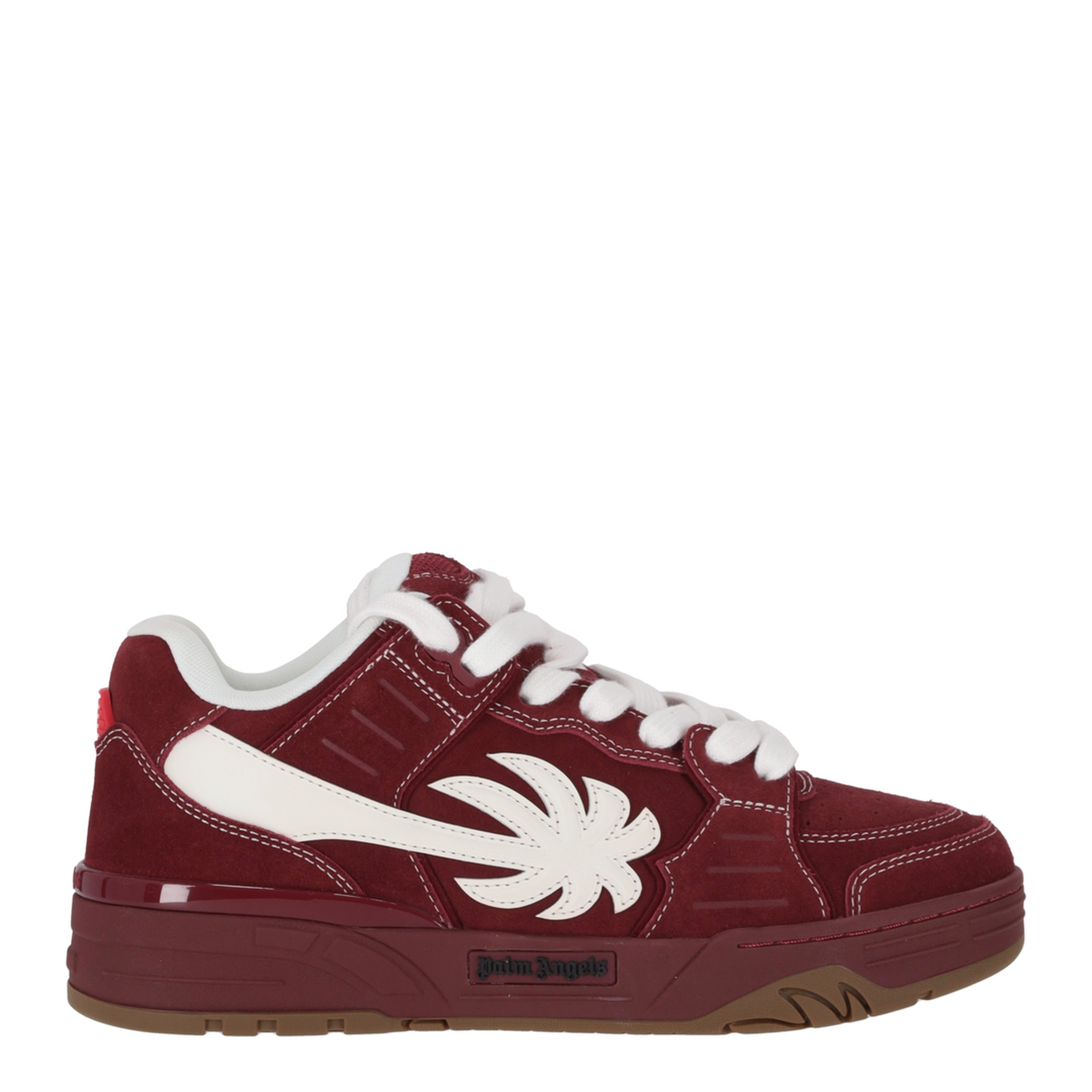 MAYFEYR - Palm Angels - Venice Sneakers Suede Burgundy - White - PMIA101F25LEA0032801