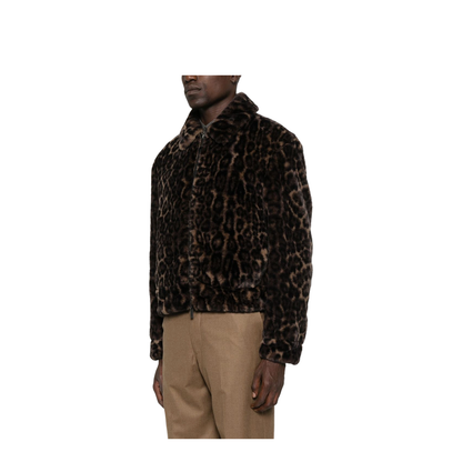 Animal-print Faux-Fur Blouson