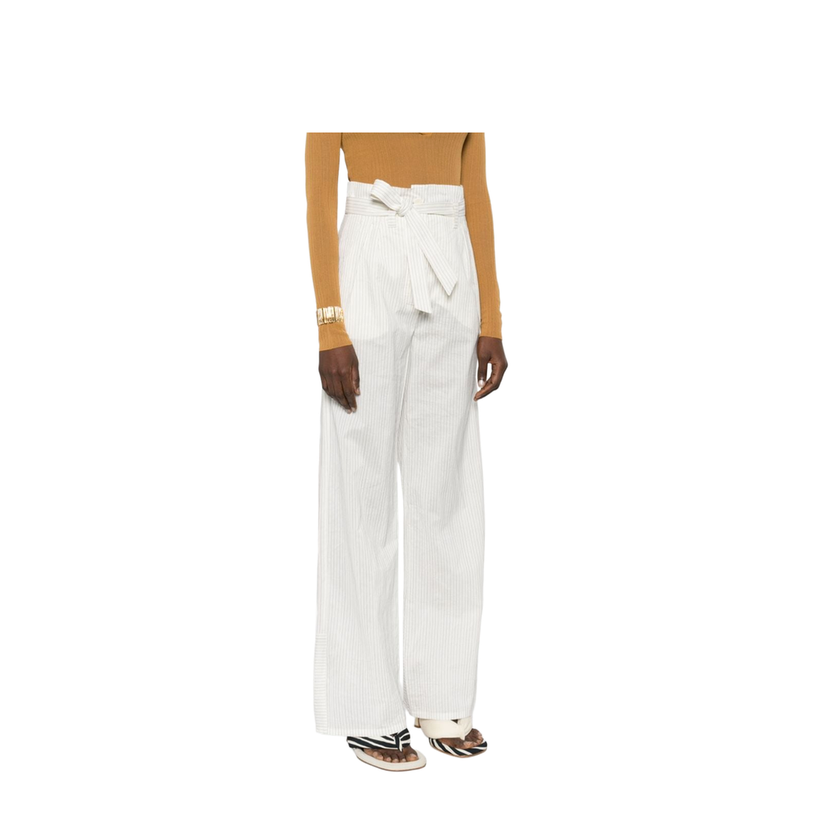 Cotton and Silk Blend Trousers