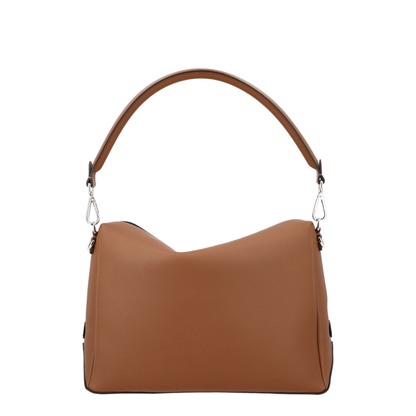 Lui Large Calfskin Shoulder Bag - Tan Colour