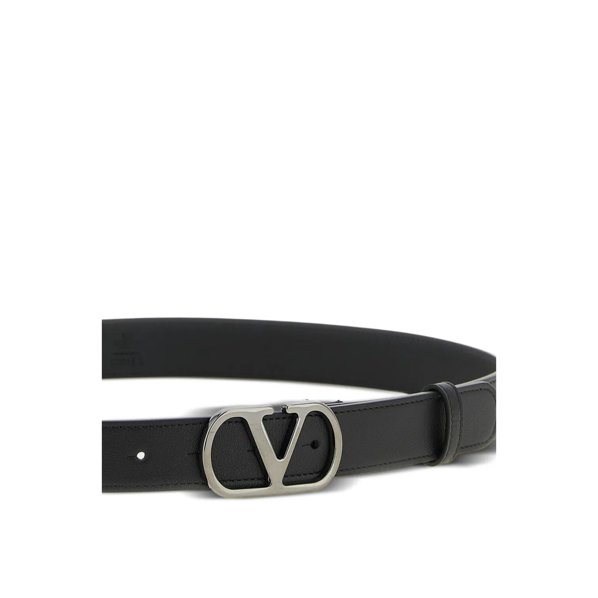 MAYFEYR - Valentino - Vlogo Signature Belt In Shiny Calfskin - YT0SM3BQT0NO