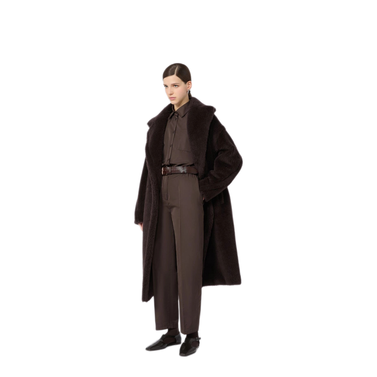 Coat In Alpaca And Wool