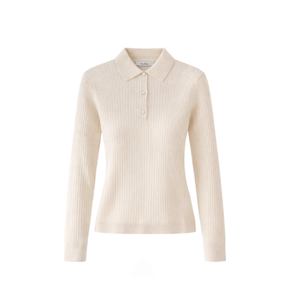 Ribbed Polo with Buttons