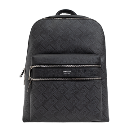 MAYFEYR - Ferragamo - Backpack With Monogram - 241366TRAVEMBBLO779699NEROGRI