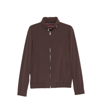 Water Resistant Blouson Jacket Brown