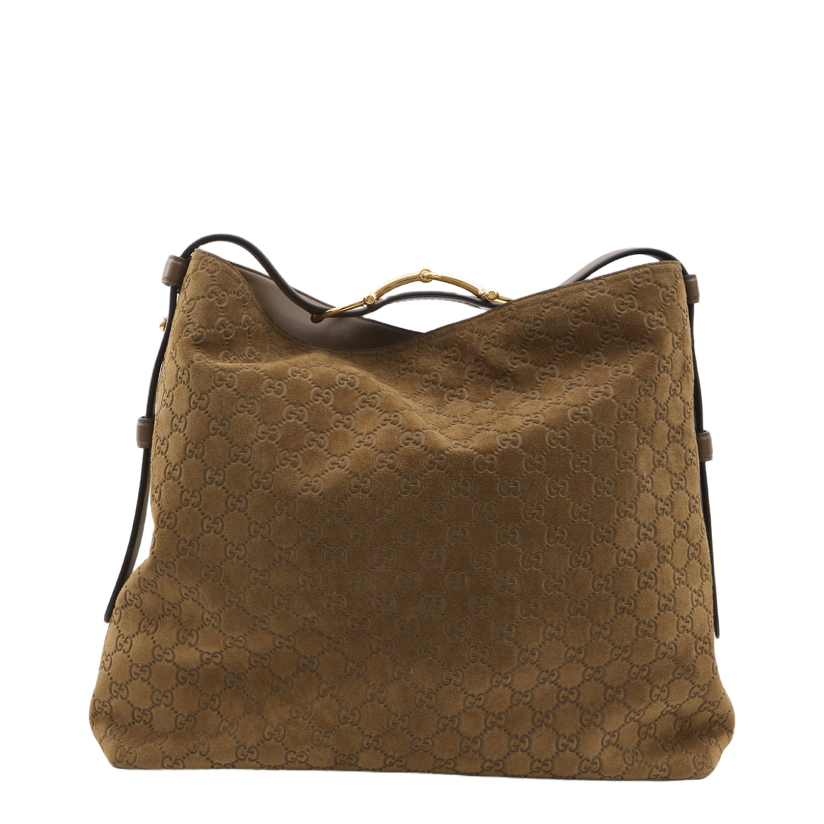 Beatrix Large Tote Bag in Brown Suede