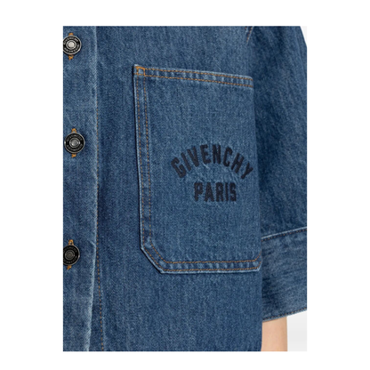 MAYFEYR - Givenchy - Cropped Cocoon Shirt In Medium Denim - BW61J7517B