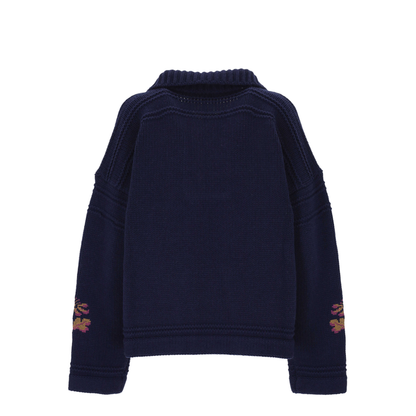 Navy Blue Wool Sweater