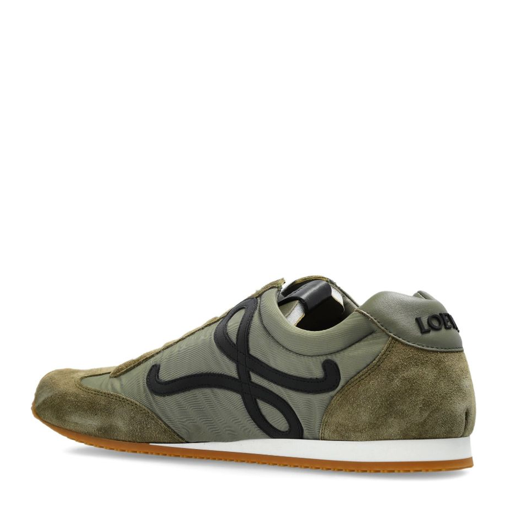 Ballet Runner 2.0 in Nylon and Calfskin Green