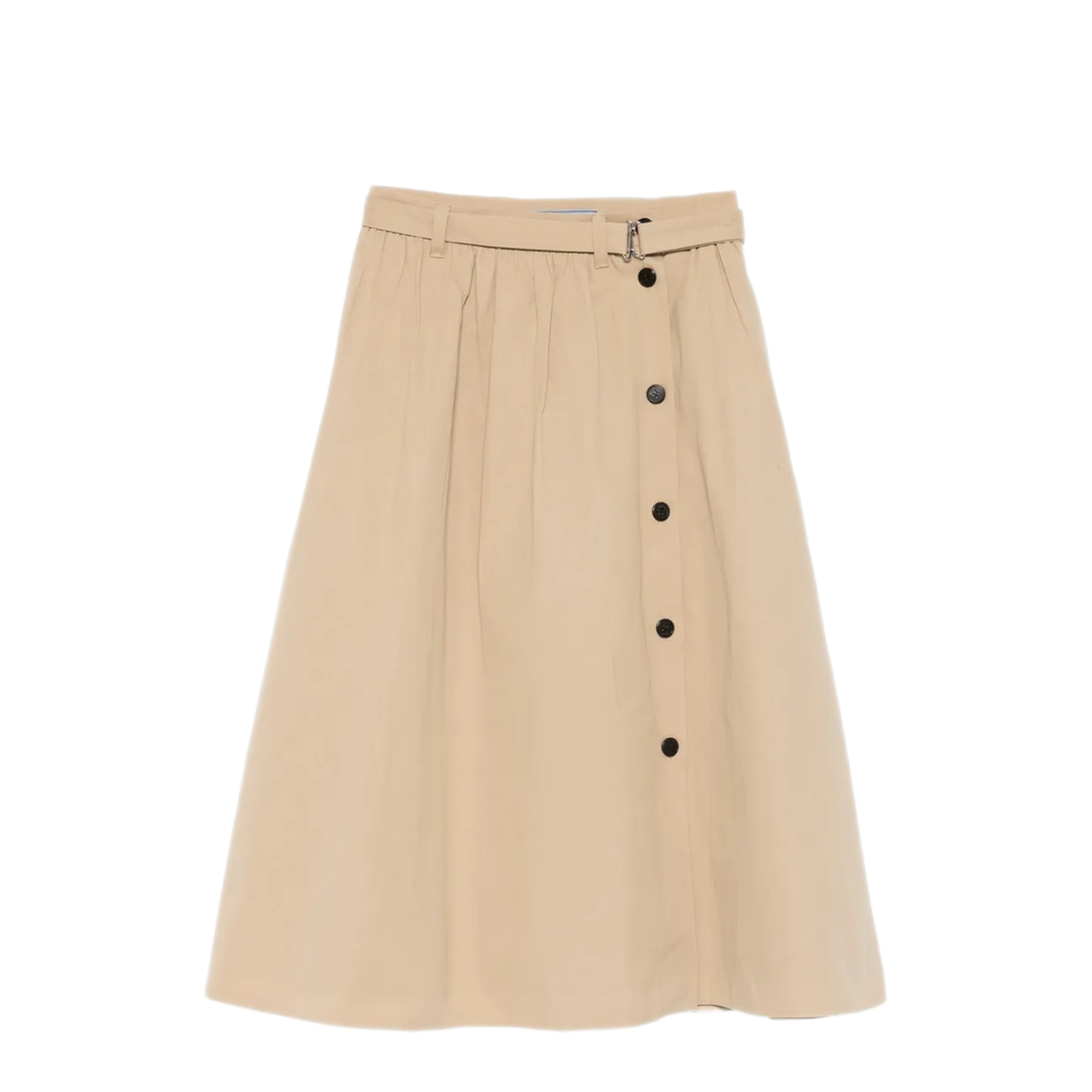 MAYFEYR - Prada - Button-Detail Belted Cotton Midi Skirt - P127IHSOOO17IDF0065
