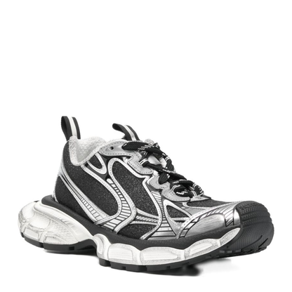 3XL Sneakers in Black and Silver with Glitter