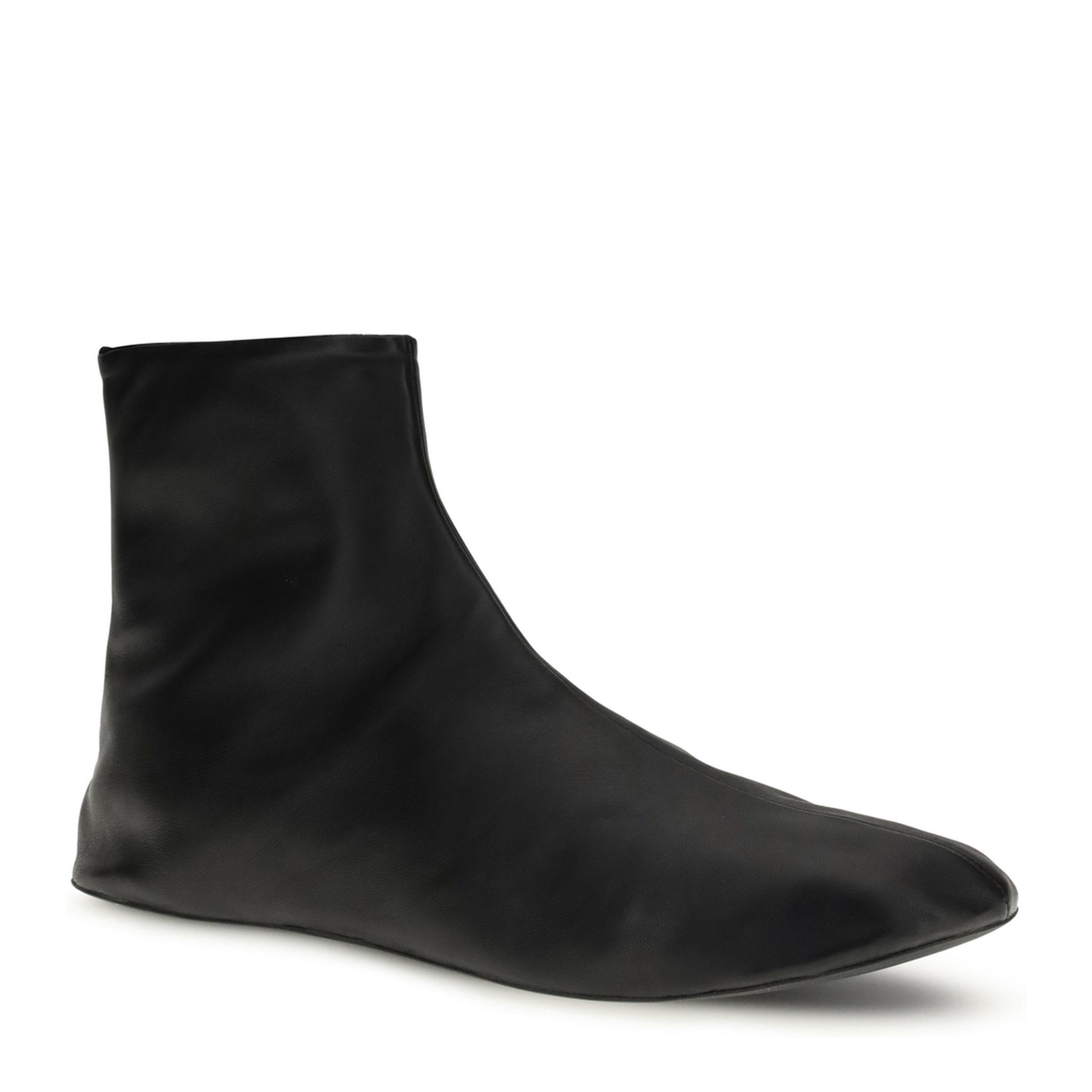 MAYFEYR - The Row - Leather Ankle Boots Lined With Soft Shearling - F1724N66SH02BLK