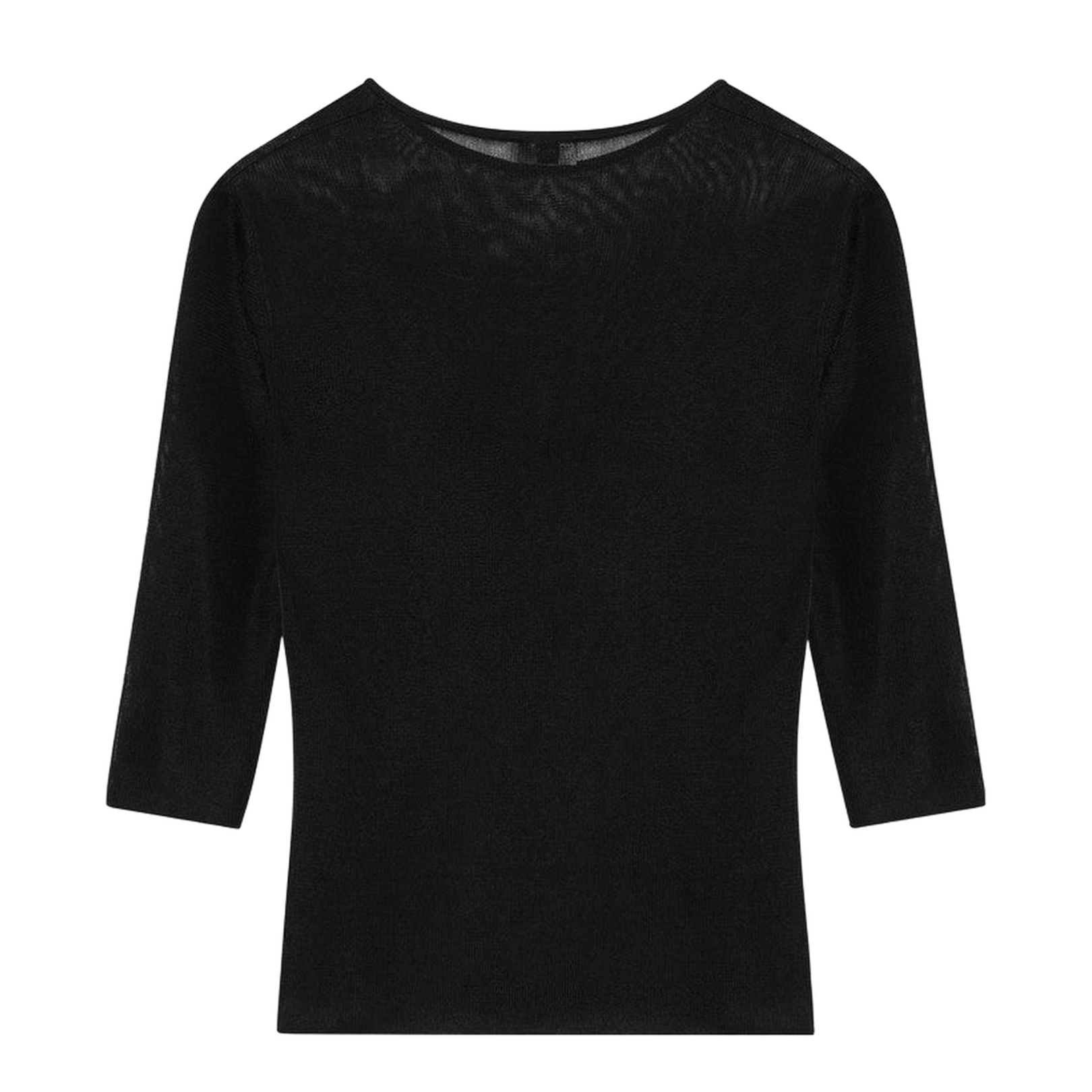 Black Semi-Transparent Cassandre T-Shirt