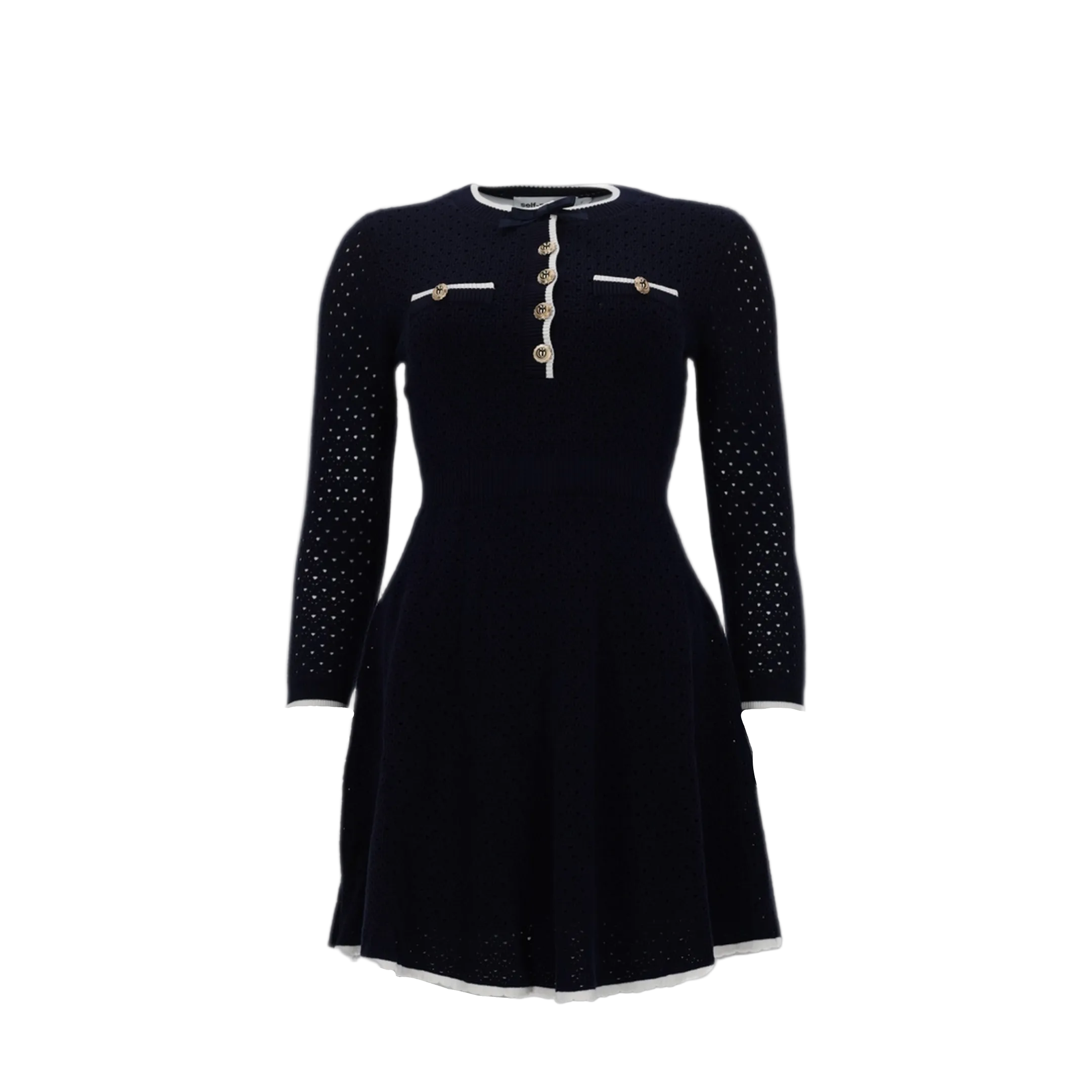 black knit bow mini dress self portrait Knitted With – MAYFEYR wing tip brogue shoes