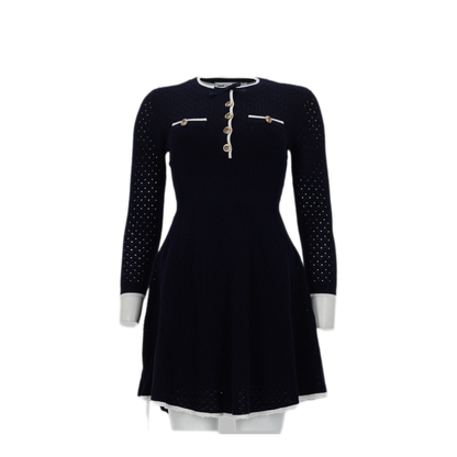 MAYFEYR - Self Portrait - Mini Knitted Dress With Bow - SS26055SNNAVY