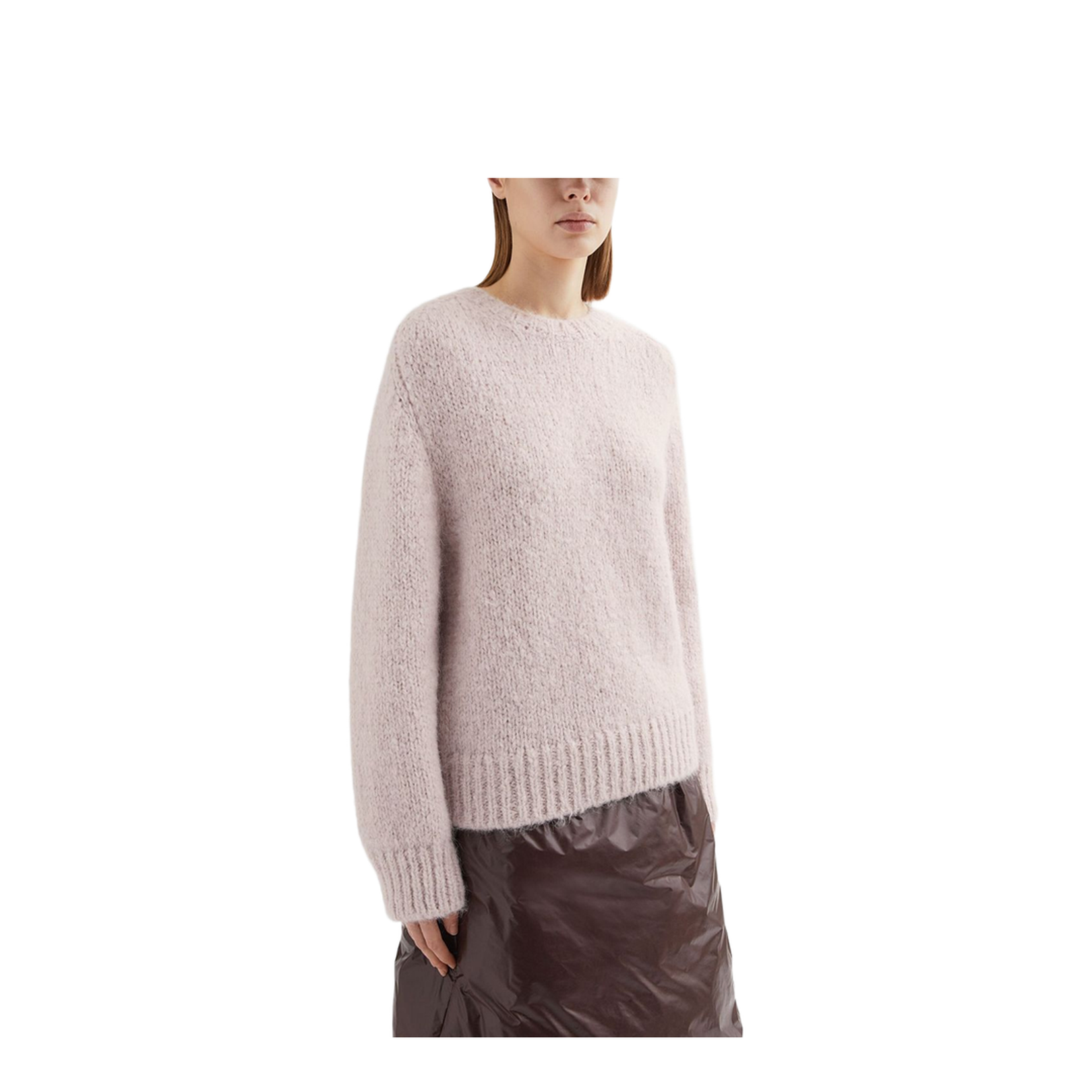 Wool Crewneck Jumper in Pink