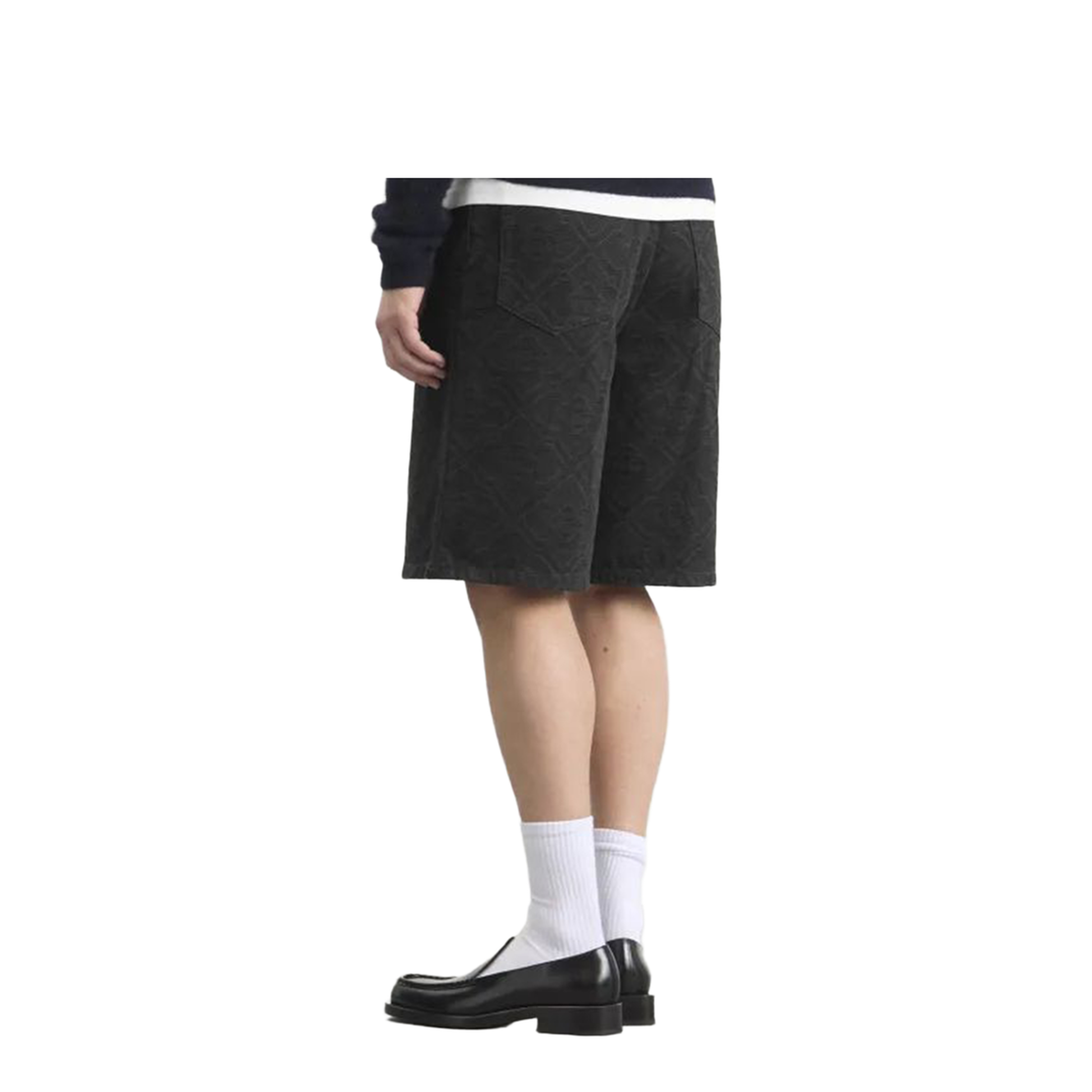 Laser Monogram Denim Shorts