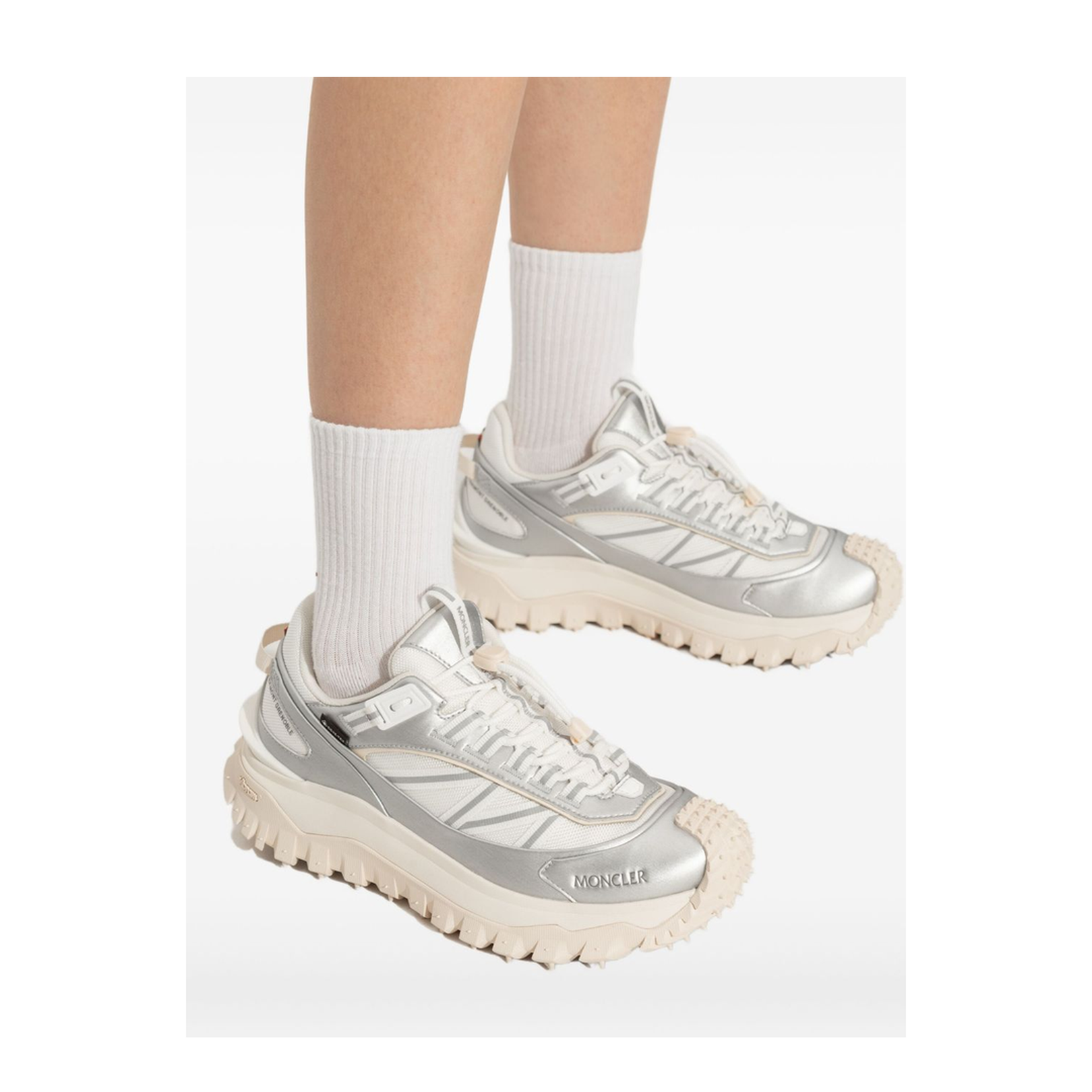 Silver Trailgrip GTX Leather Trainers