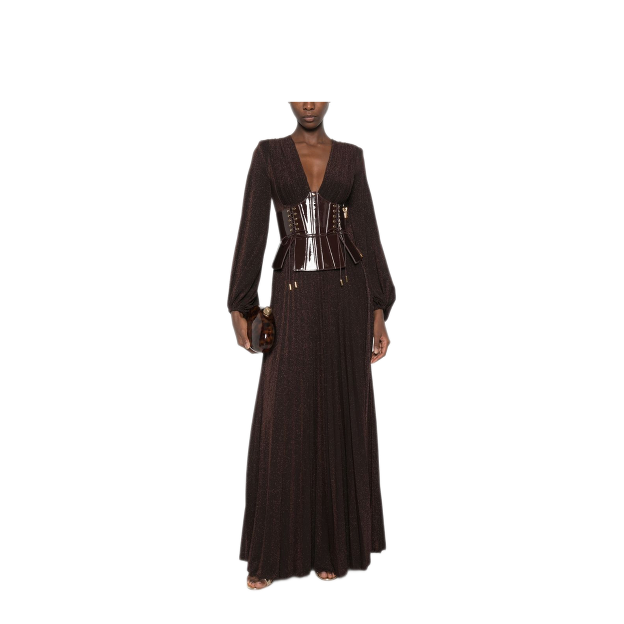 MAYFEYR - Elisabetta Franchi - Brown Dresses - ABR1566E2EV9