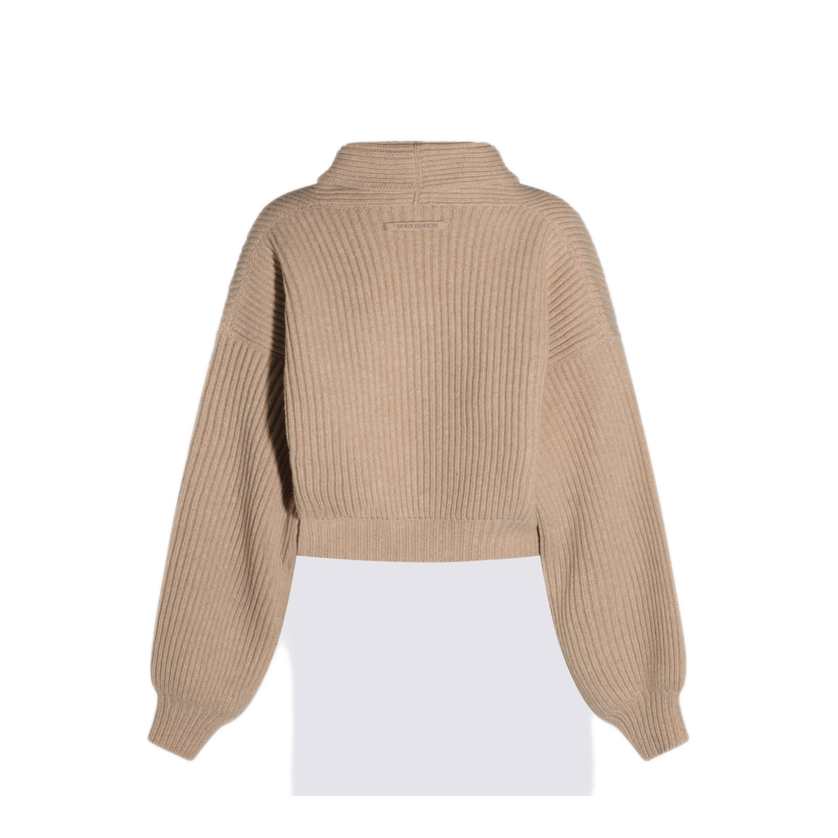 Ribbed Wool Cropped Cardigan