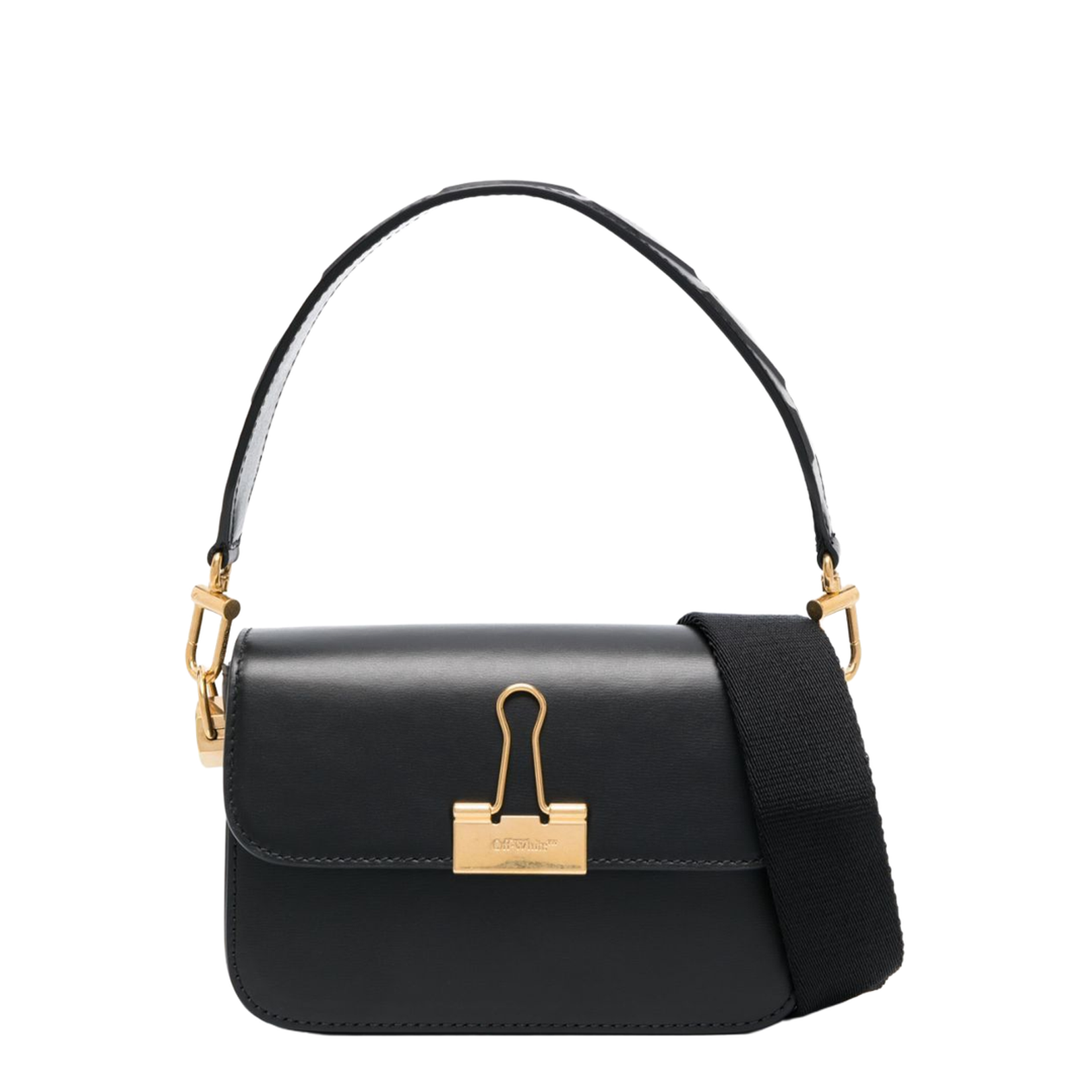 Plain Binder Small Shoulder Bag - Black