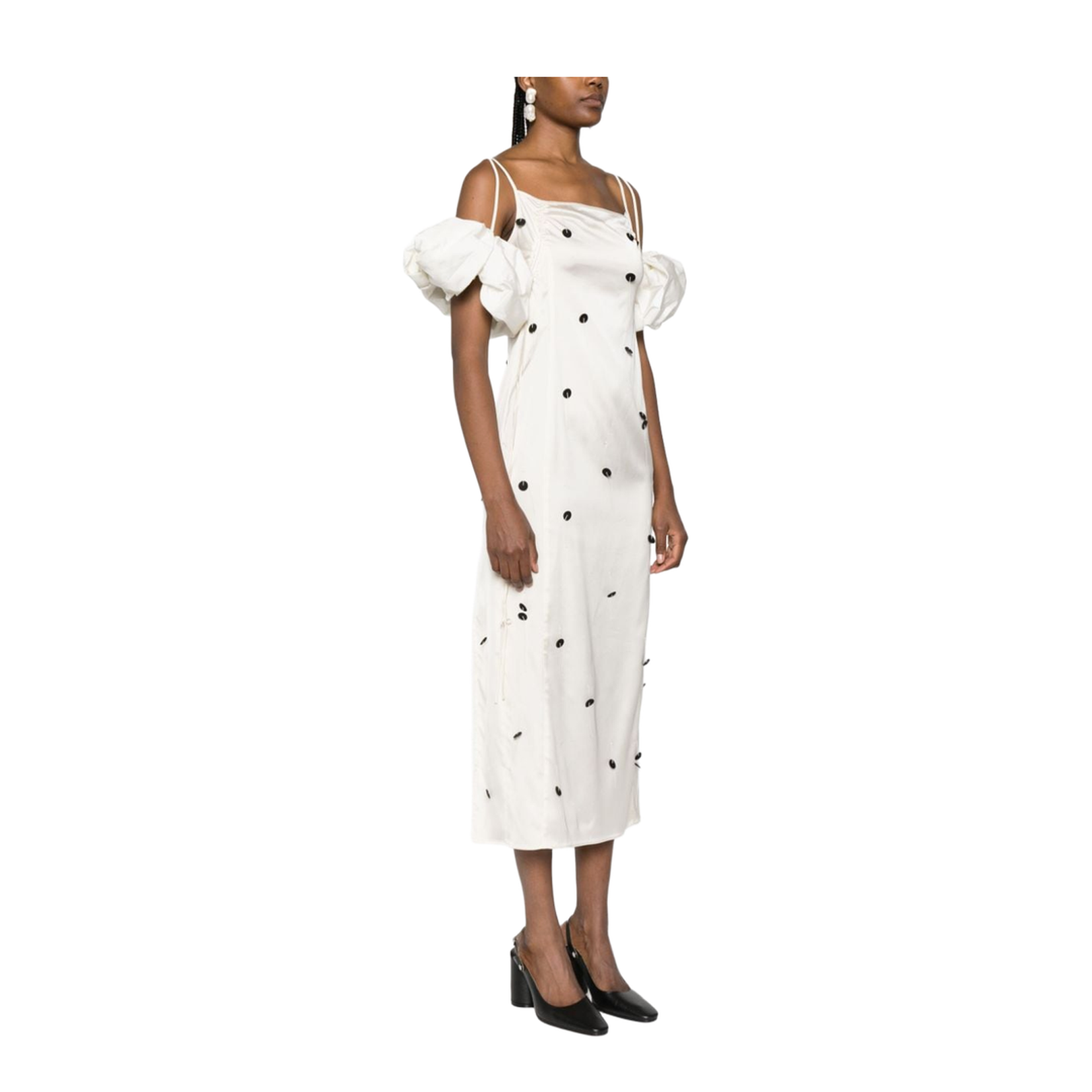 Chouchou Polka-Dot Midi Dress