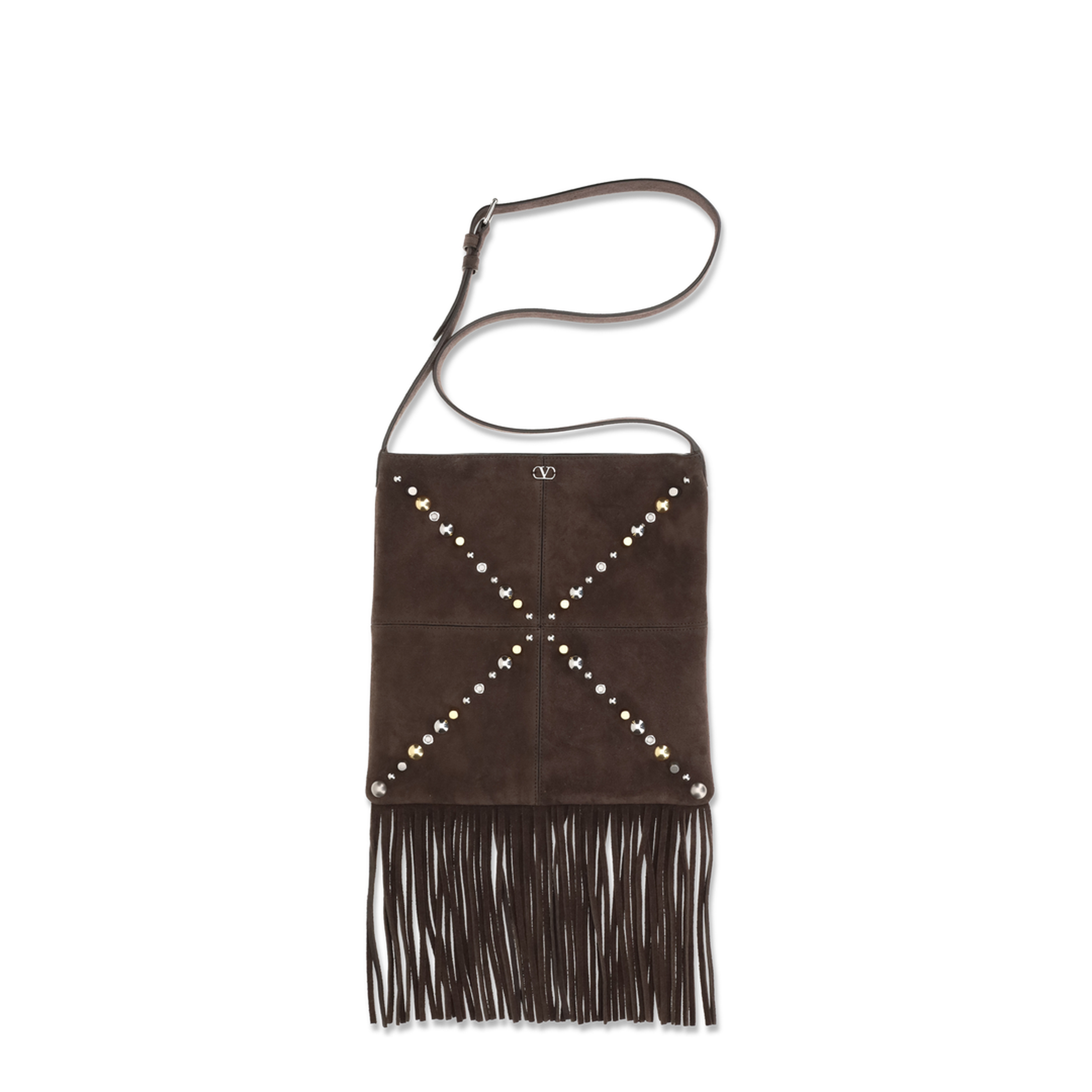 Nellcôte Calf Leather Suede Shoulder Bag - Testa di Moro