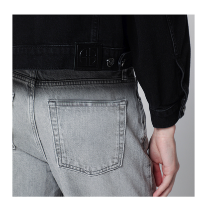 MAYFEYR - Anine Bing - Quincy Cropped Black Denim Jacket - A-01-11909COVTG3