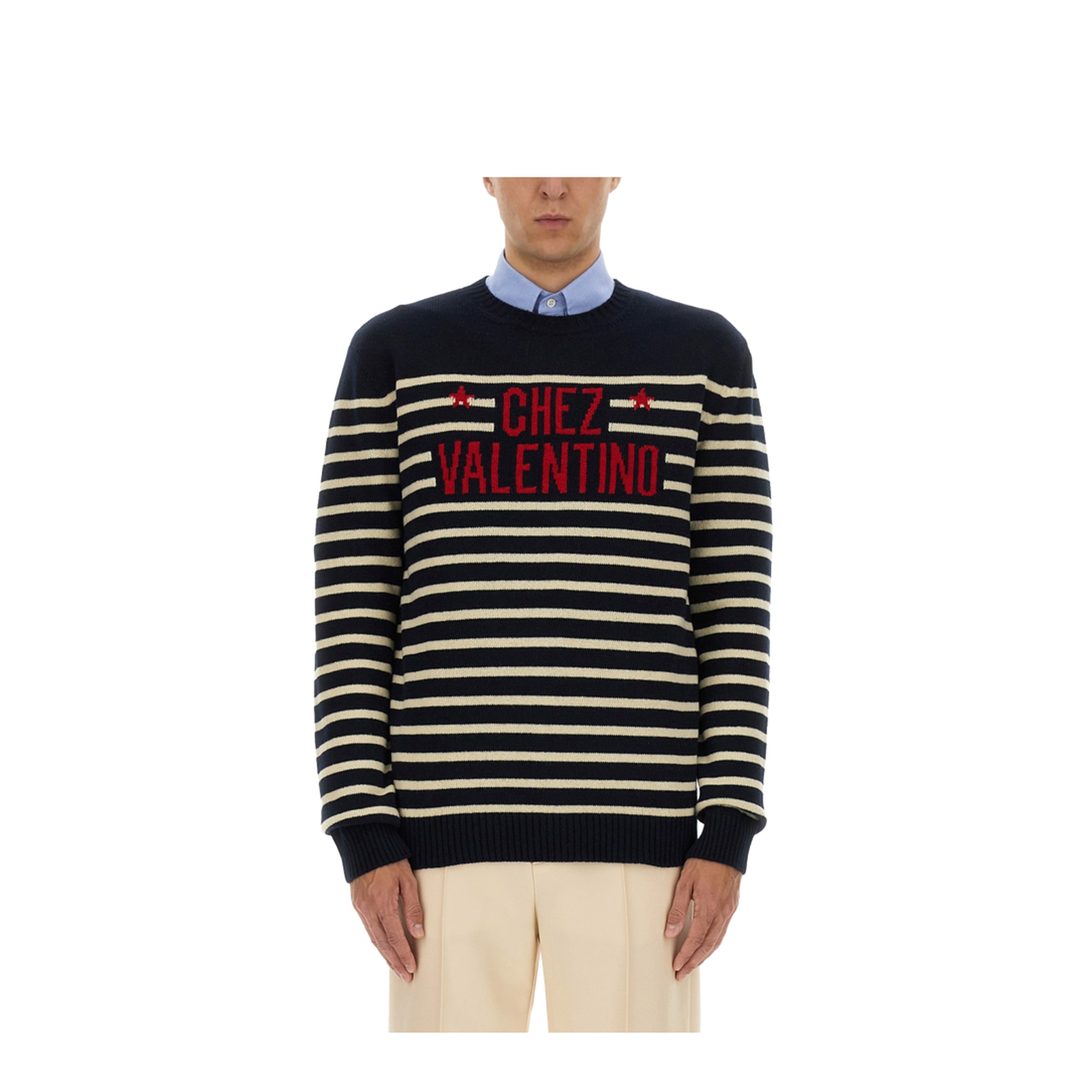 Men's Striped Wool Sweater