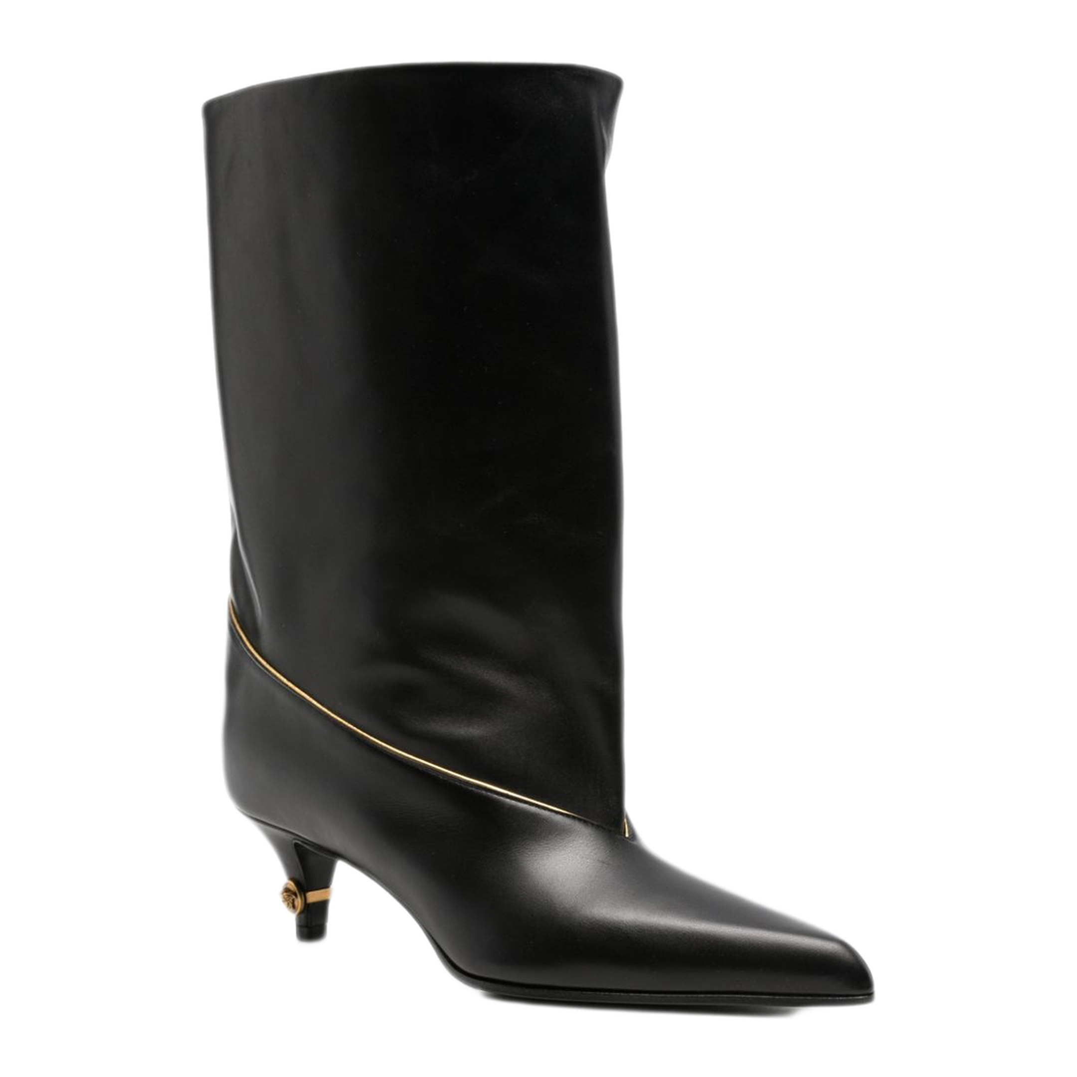 MAYFEYR - Versace - Black Leather Heeled Boots - 10266151A178671B55J
