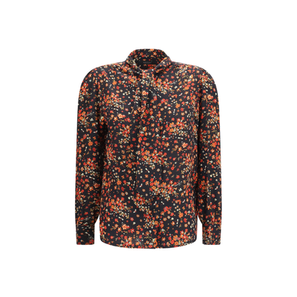 MAYFEYR - Gucci - Silk Flora Print Shirt With Neck Bow - 865102ZAU23