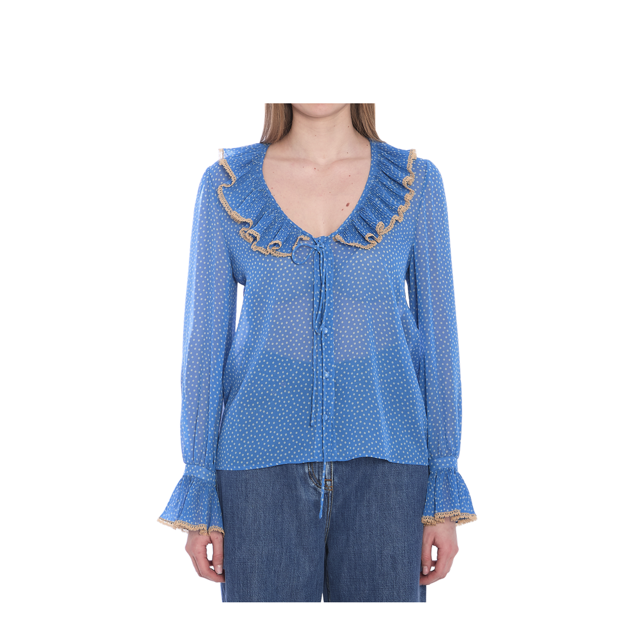 Silk Bow Tie Blouse Shirt