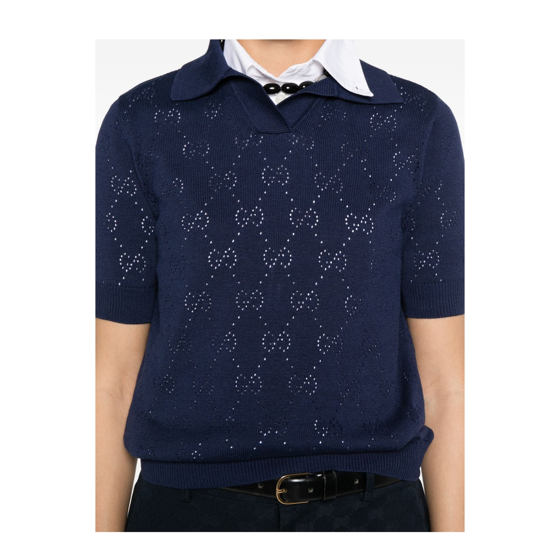 Silk and Cotton Polo Shirt
