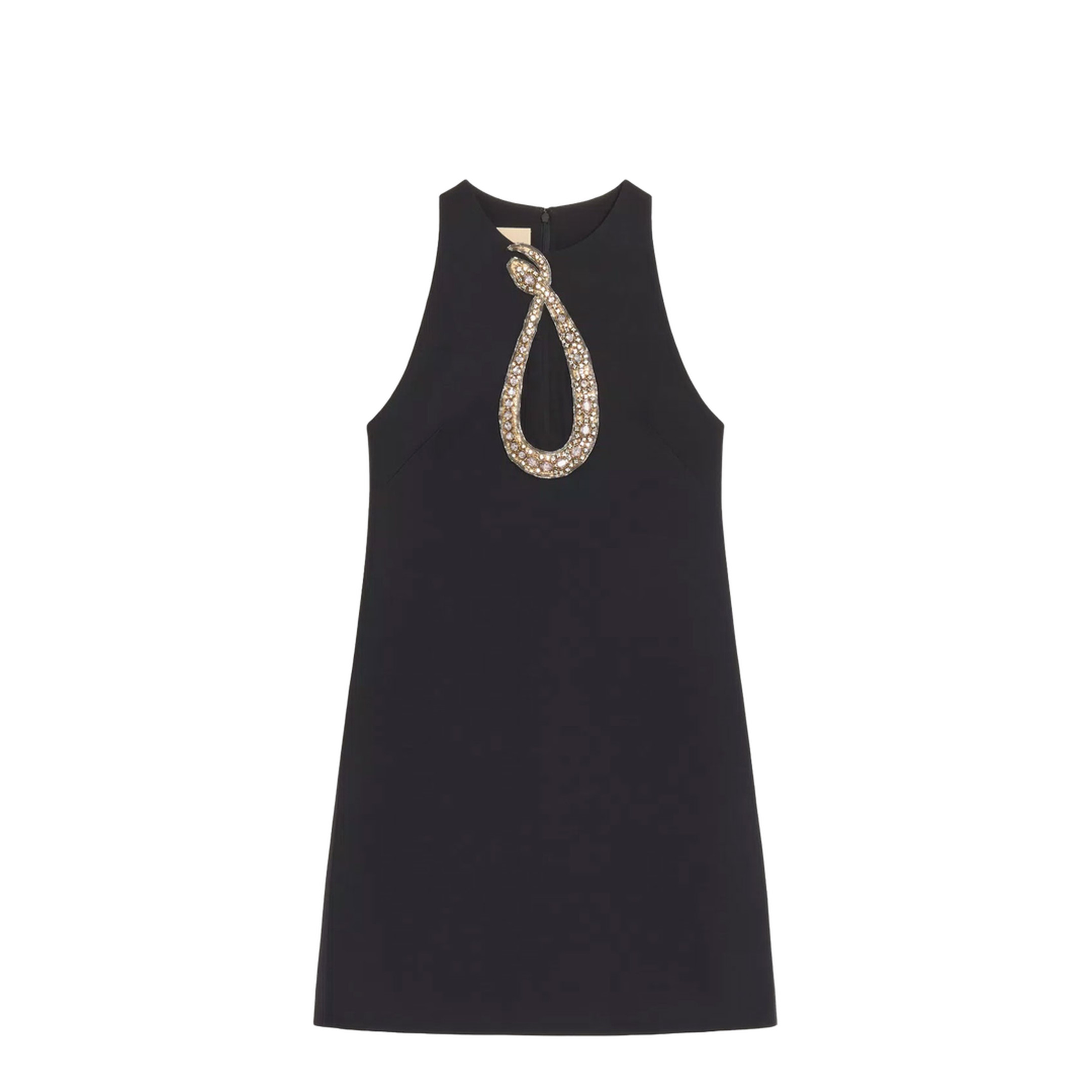 MAYFEYR - Valentino - Rhinestone Snake Embroidery Crepe Couture Short Dress - BVAKD51CF