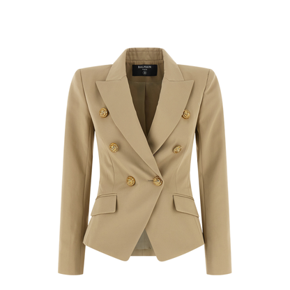 Woman's Double-Breasted Blazer - Beige