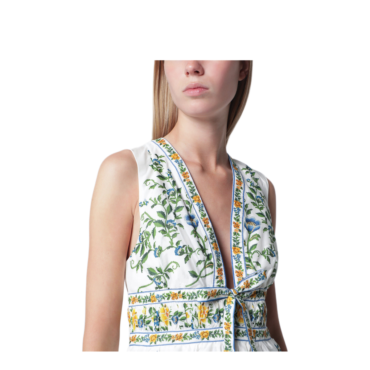 MAYFEYR - Farm Rio - Ivory Emily Mini Dress With Floral Print - 355470CO25185