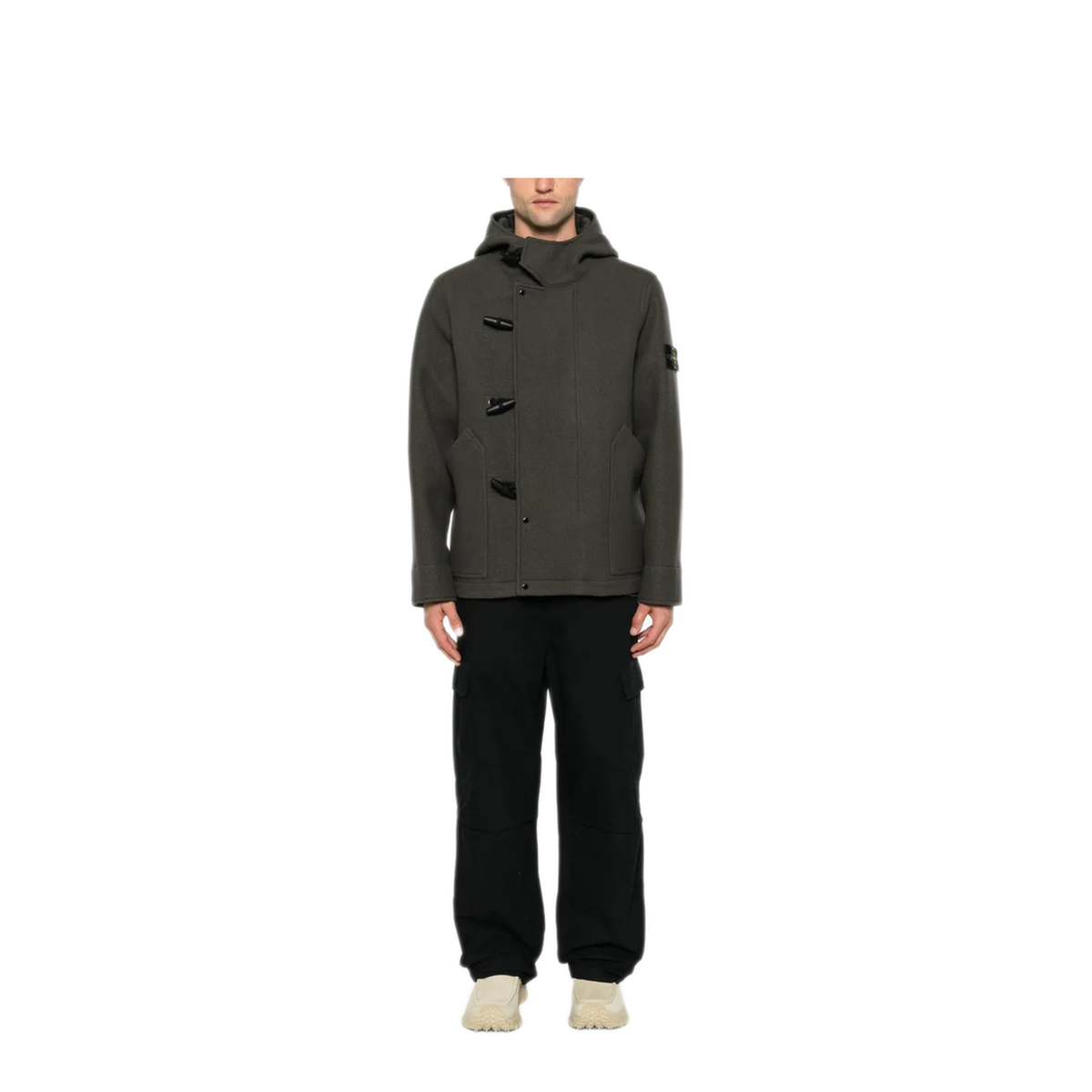MAYFEYR - Stone Island - Wool And Cashmere Coat With Hood - L2S154100039S0453V0062