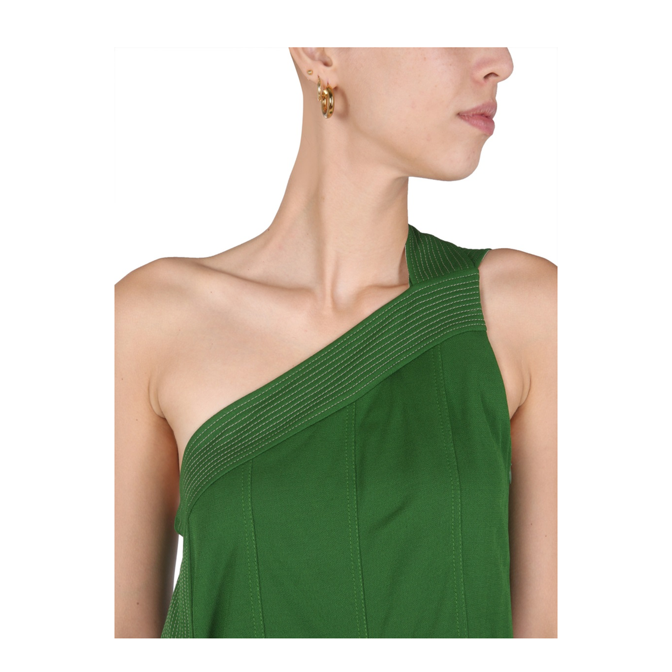 Dress with Contrasting Stitching