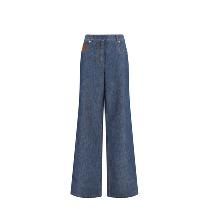 MAYFEYR - Fendi - Wide-Leg Chambray Jeans - FLP863AW8H