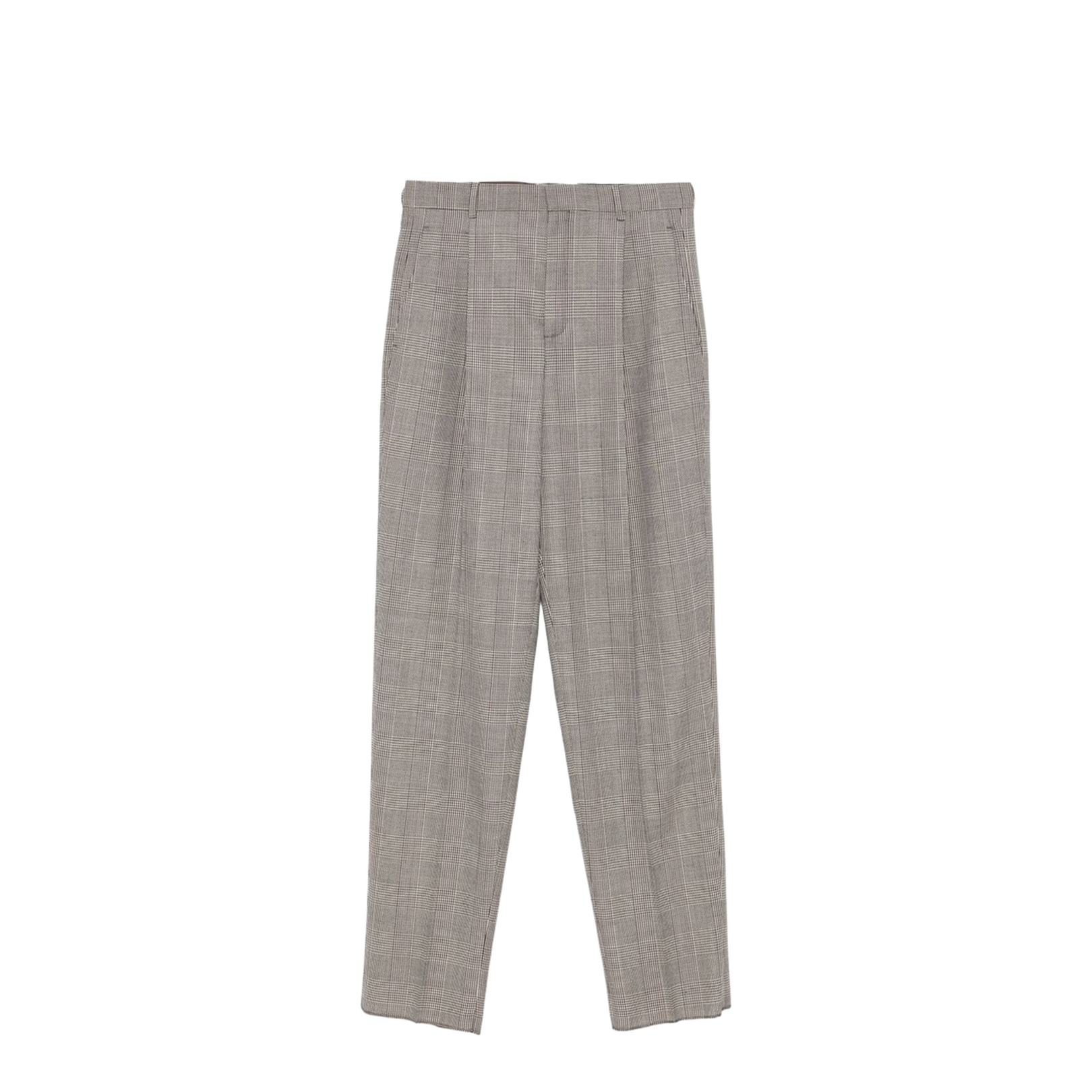 High-Waisted Pants in Prince of Wales Wool