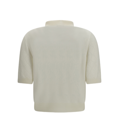 MAYFEYR - Balmain - Wool Polo With Vintage Buttons - HF1GB040KJ990FA