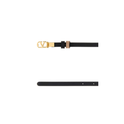 MAYFEYR - Valentino - Black Leather Reversible Belt - 9W2T0SX5ZDMDVW