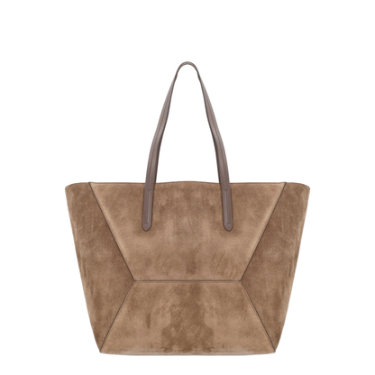 BC Duo Maxi Suede Shoulder Bag - Brown